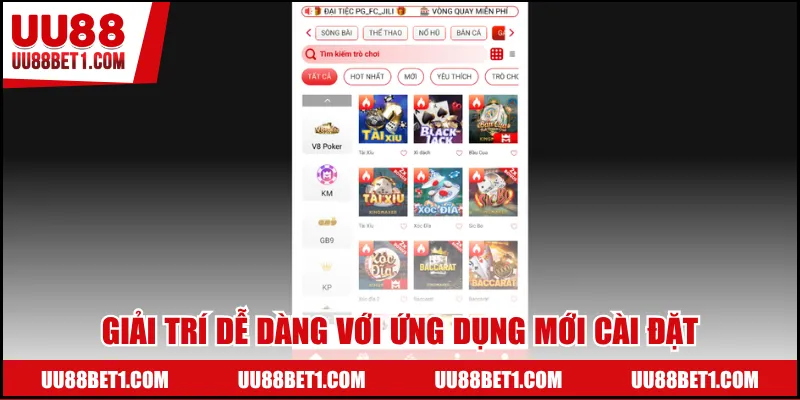 Giải trí dễ dàng với ứng dụng mới cài đặt